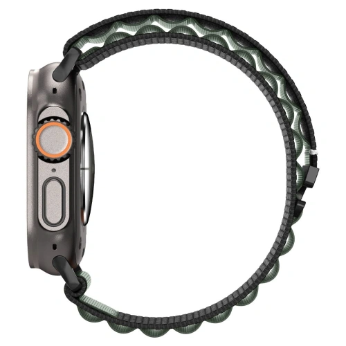 Pasek Spigen WBF1 Band do Apple Watch 6/7/8/9/10/SE/Ultra 1/2 44/45/46/49mm Black/green