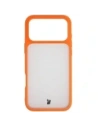 Etui Bizon Case Angelo do Apple iPhone 17 Pro Max półprzezroczyste z pomarańczową ramką