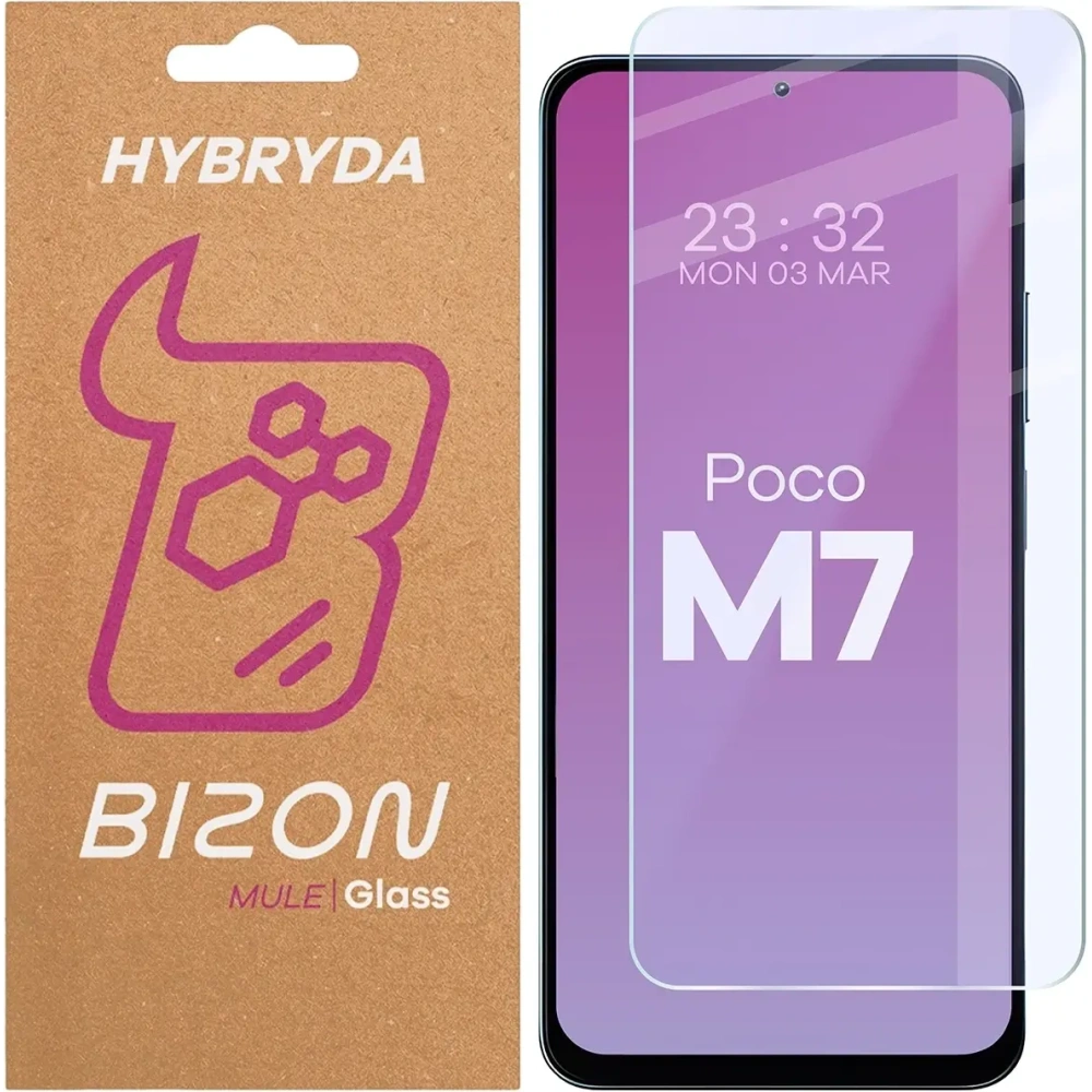 Elastyczne szkło hybrydowe Bizon Glass Mule do Xiaomi POCO M7 5G