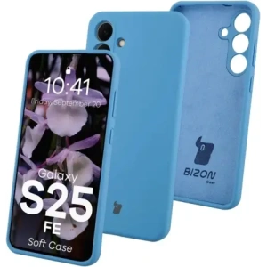 Silikonowe etui Bizon Soft Case do Samsung Galaxy S25 FE niebieskie