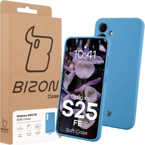 Silikonowe etui Bizon Soft Case do Samsung Galaxy S25 FE niebieskie