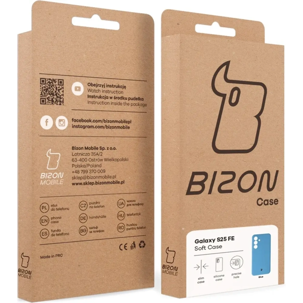 Silikonowe etui Bizon Soft Case do Samsung Galaxy S25 FE niebieskie