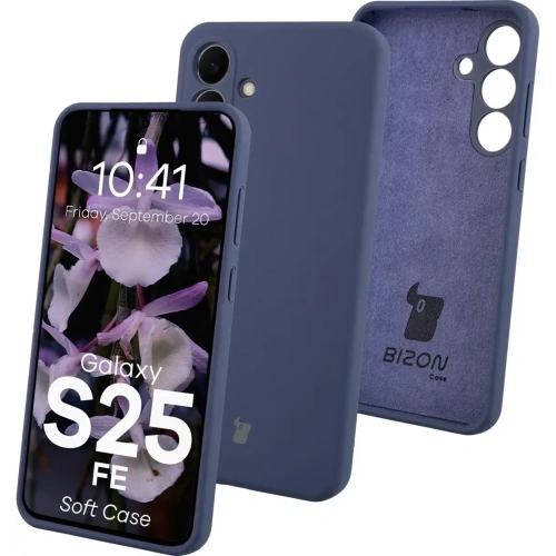 Silikonowe etui Bizon Soft Case do Samsung Galaxy S25 FE ciemnoniebieskie