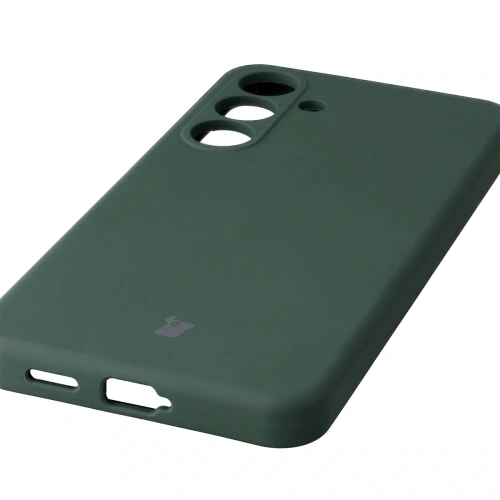 Silikonowe etui Bizon Soft Case do Samsung Galaxy S25 FE ciemnozielone