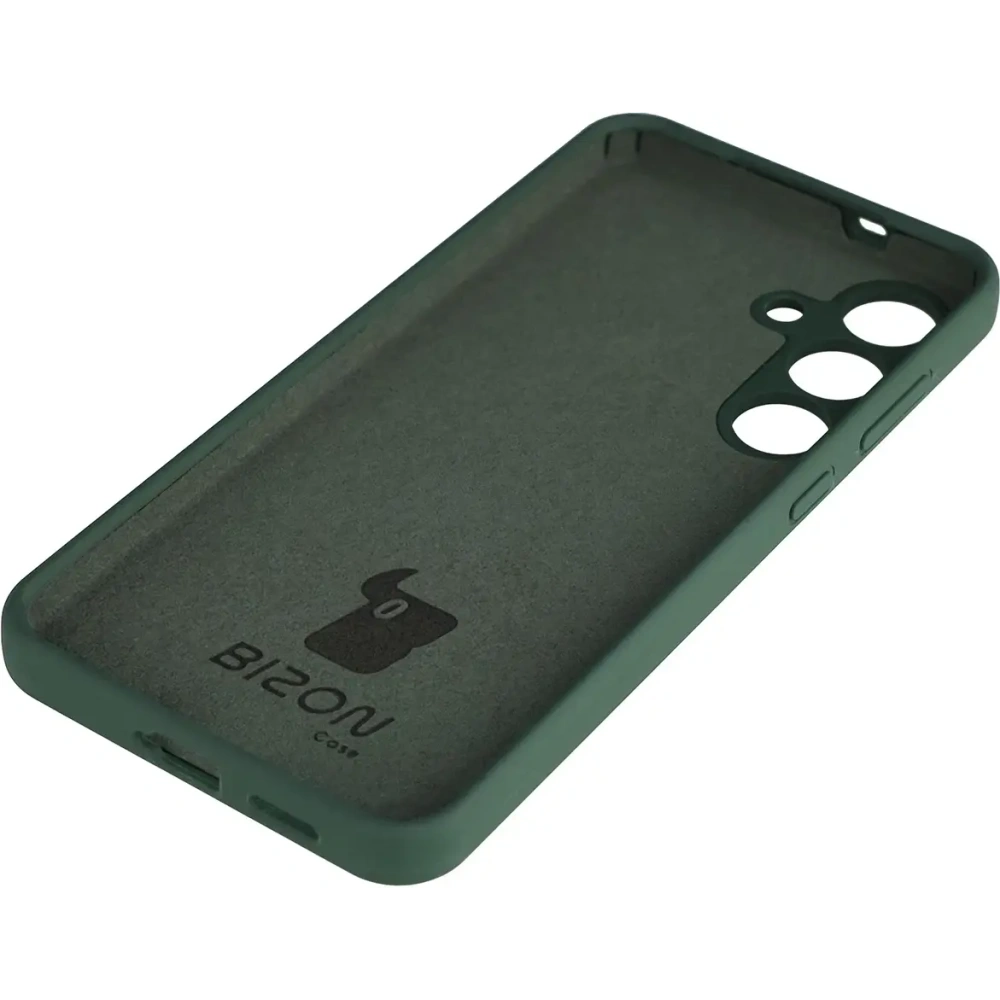 Silikonowe etui Bizon Soft Case do Samsung Galaxy S25 FE ciemnozielone