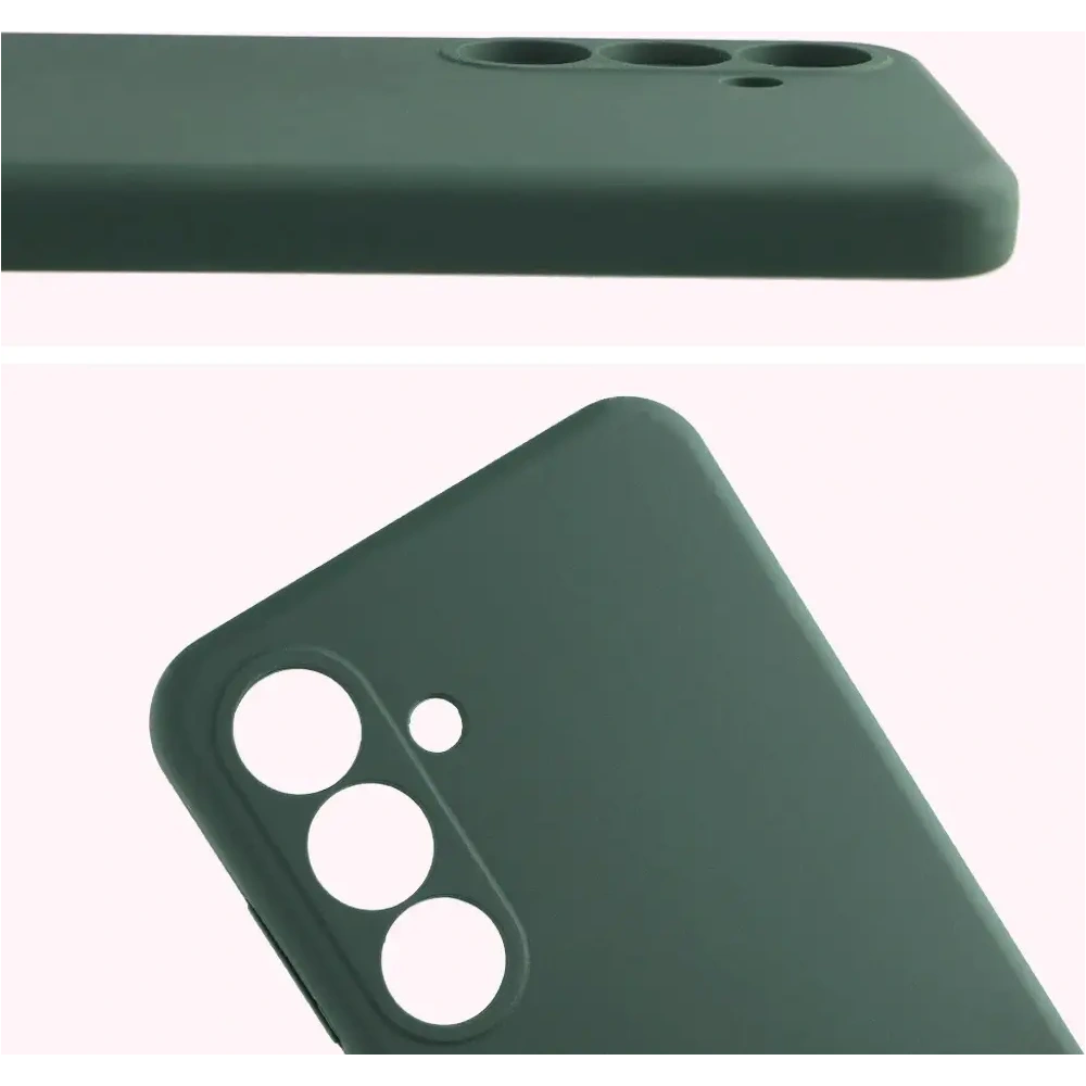 Silikonowe etui Bizon Soft Case do Samsung Galaxy S25 FE ciemnozielone