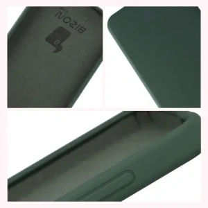 Silikonowe etui Bizon Soft Case do Samsung Galaxy S25 FE ciemnozielone