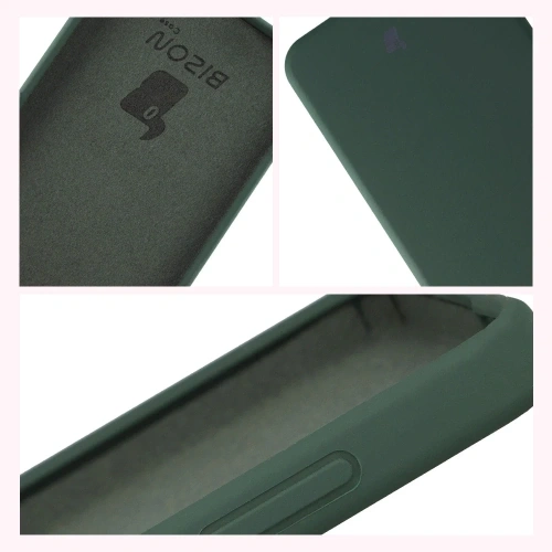 Silikonowe etui Bizon Soft Case do Samsung Galaxy S25 FE ciemnozielone