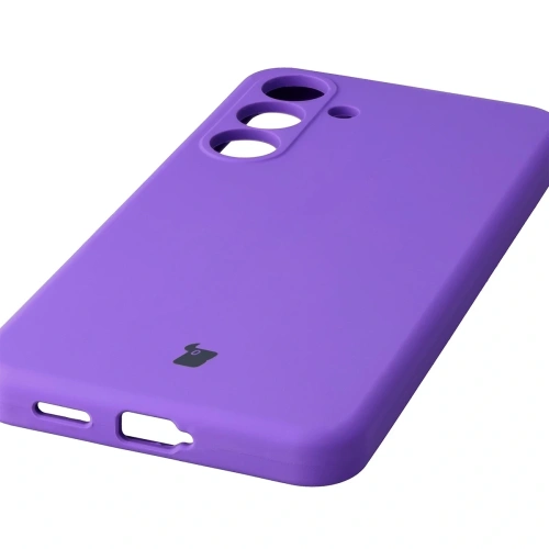 Silikonowe etui Bizon Soft Case do Samsung Galaxy S25 FE fioletowe