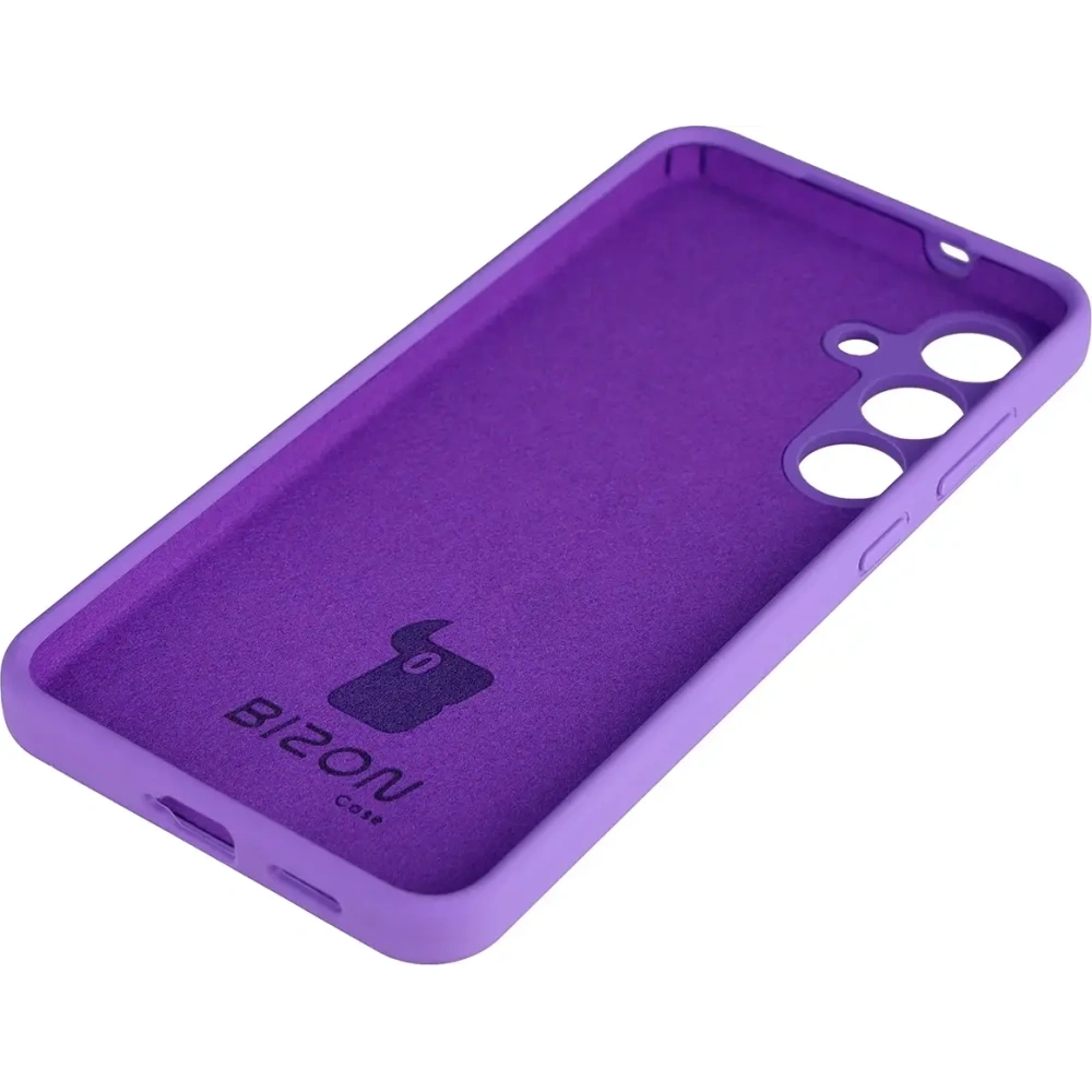 Silikonowe etui Bizon Soft Case do Samsung Galaxy S25 FE fioletowe