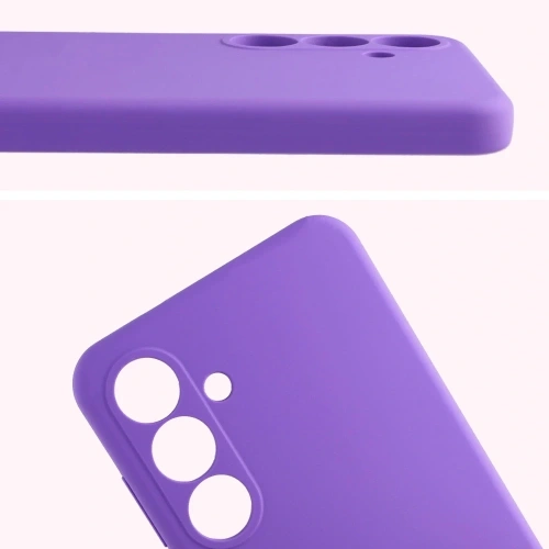 Silikonowe etui Bizon Soft Case do Samsung Galaxy S25 FE fioletowe