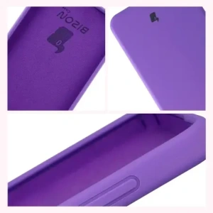 Silikonowe etui Bizon Soft Case do Samsung Galaxy S25 FE fioletowe