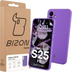 Silikonowe etui Bizon Soft Case do Samsung Galaxy S25 FE fioletowe