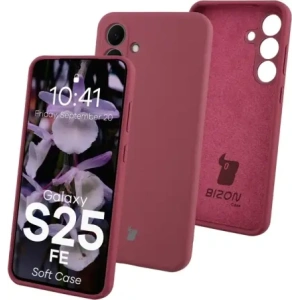 Silikonowe etui Bizon Soft Case do Samsung Galaxy S25 FE ciemnofioletowe