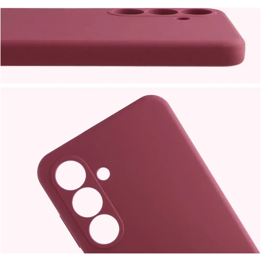 Silikonowe etui Bizon Soft Case do Samsung Galaxy S25 FE ciemnofioletowe