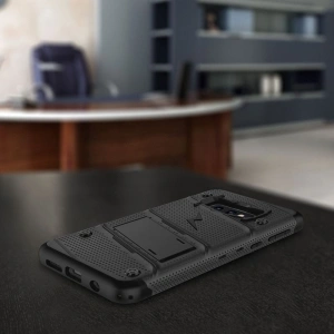 Kup Páncélozott tok Zizo Bolt Cover Samsung Galaxy S10e 9H üveggel a képernyőre + állvány & övcsipesz (Fekete/Fekete) - ZIZ001BLK - {ean13} - Sklep Home Screen