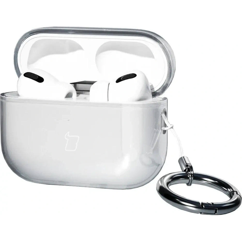 Elastyczne etui z karabińczykiem Bizon Case Headphone Clear do Apple AirPods Pro 3 przeźroczyste