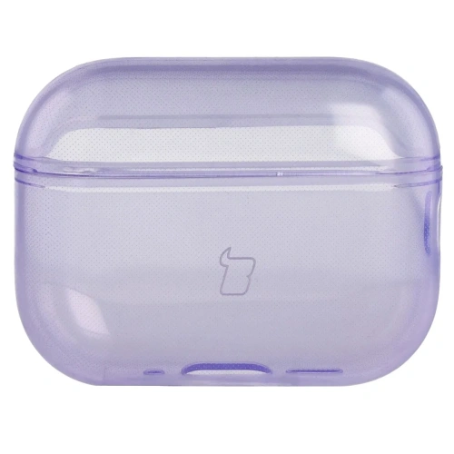 Elastyczne etui z karabińczykiem Bizon Case Headphone Clear do Apple AirPods Pro 3 przeźroczysto-fioletowe