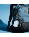 Elastyczne etui z karabińczykiem Bizon Case Headphone Clear do Apple AirPods Pro 3 przeźroczysto-niebieskie