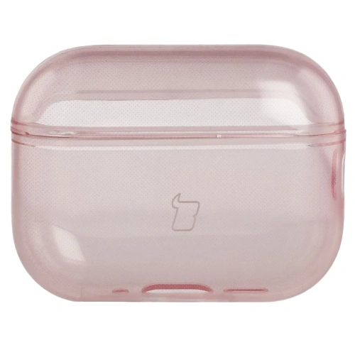 Elastyczne etui z karabińczykiem Bizon Case Headphone Clear do Apple AirPods Pro 3 przeźroczysto-różowe