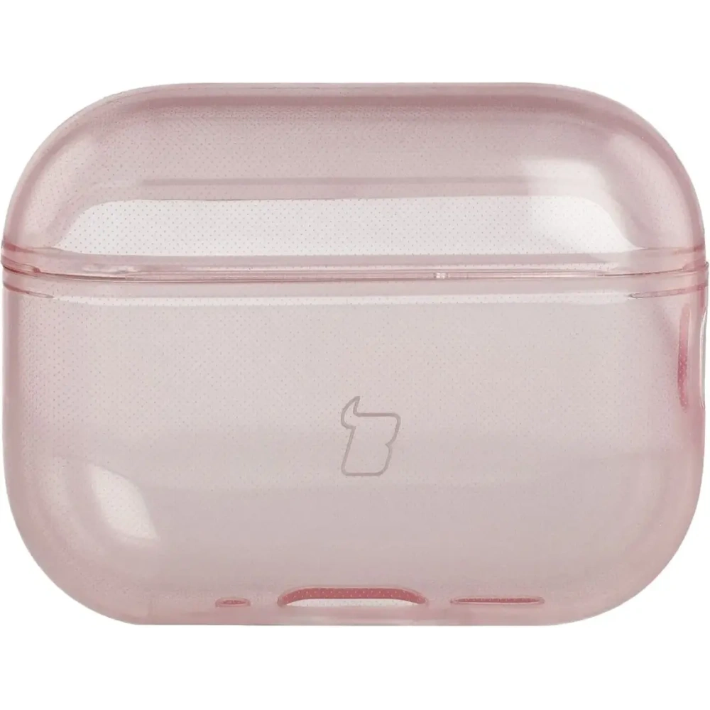 Elastyczne etui z karabińczykiem Bizon Case Headphone Clear do Apple AirPods Pro 3 przeźroczysto-różowe
