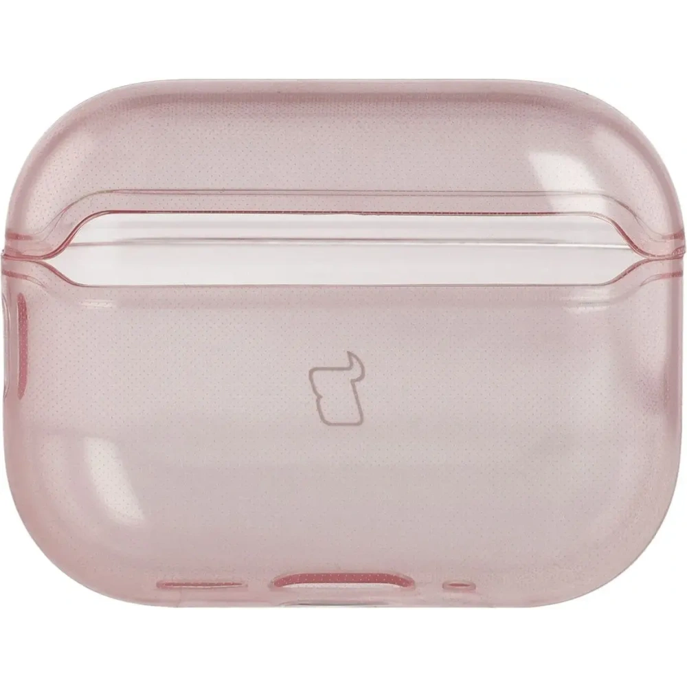 Elastyczne etui z karabińczykiem Bizon Case Headphone Clear do Apple AirPods Pro 3 przeźroczysto-różowe