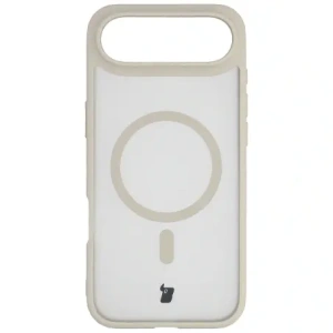 Etui z pierścieniem magnetycznym Bizon Case MatteO do Apple iPhone 17 Air przydymione-beżowe