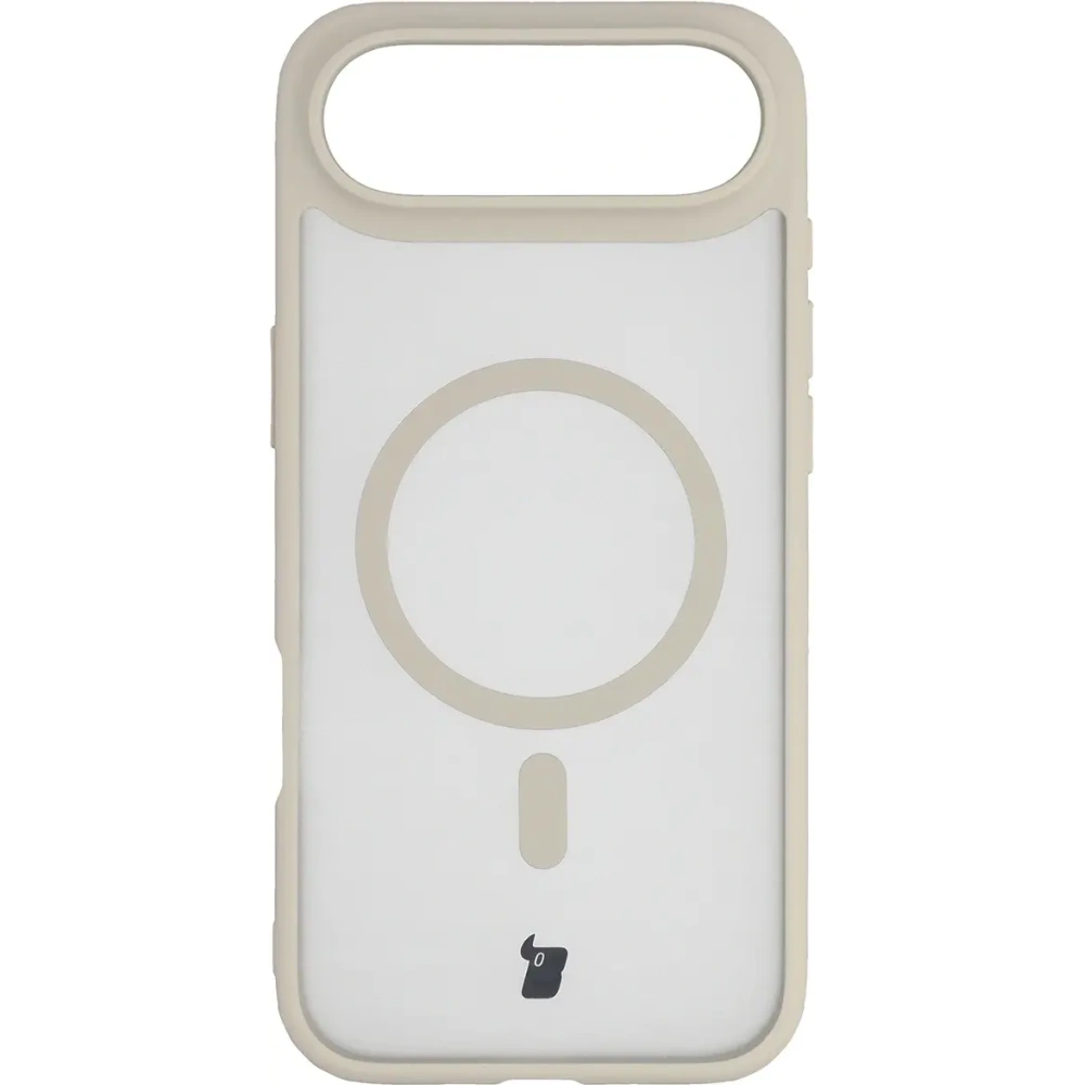 Etui z pierścieniem magnetycznym Bizon Case MatteO do Apple iPhone Air przydymione-beżowe