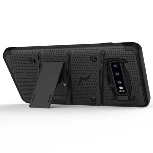 Kup Páncélozott tok Zizo Bolt Cover Samsung Galaxy S10+ Plus és állvány & övcsat (Fekete/Fekete) - ZIZ003BLK - {ean13} - Sklep Home Screen