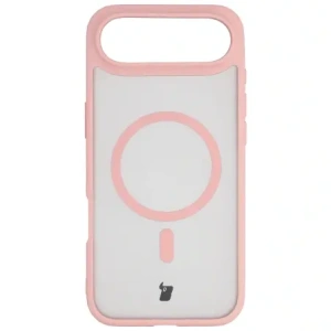 Etui z pierścieniem magnetycznym Bizon Case MatteO do Apple iPhone 17 Air przydymione-jasnoróżowe