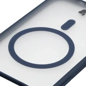 Etui z pierścieniem magnetycznym Bizon Case MatteO do Apple iPhone 17 Air przydymione-granatowe