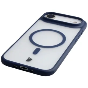 Etui z pierścieniem magnetycznym Bizon Case MatteO do Apple iPhone 17 Air przydymione-granatowe
