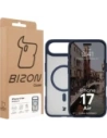 Etui z pierścieniem magnetycznym Bizon Case MatteO do Apple iPhone 17 Air przydymione-granatowe