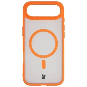Etui z pierścieniem magnetycznym Bizon Case MatteO do Apple iPhone 17 Air przydymione-pomarańczowe