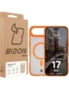 Etui z pierścieniem magnetycznym Bizon Case MatteO do Apple iPhone 17 Air przydymione-pomarańczowe