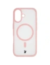 Etui z pierścieniem magnetycznym Bizon Case MatteO do Apple iPhone 17 przydymione-jasnoróżowe