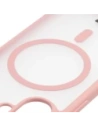 Etui z pierścieniem magnetycznym Bizon Case MatteO do Apple iPhone 17 przydymione-jasnoróżowe