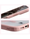 Etui z pierścieniem magnetycznym Bizon Case MatteO do Apple iPhone 17 przydymione-jasnoróżowe