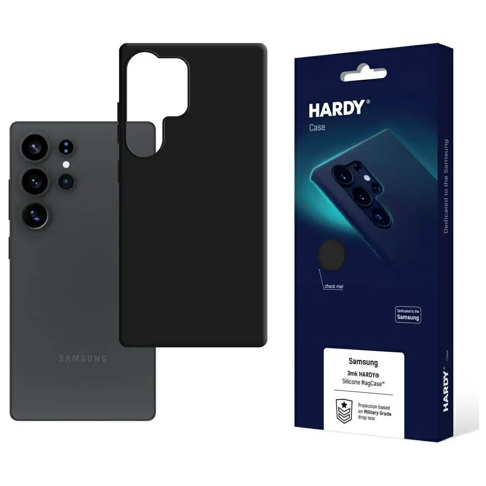 Etui 3MK Hardy Silicone MagCase do Samsung Galaxy S25 Ultra czarny