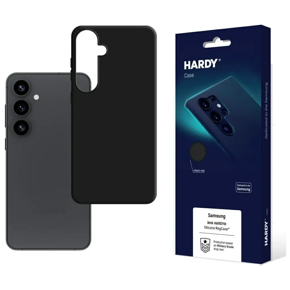 Etui 3MK Hardy Silicone MagCase do Samsung Galaxy S25+ Plus czarny
