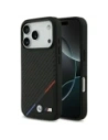 Etui BMW M Carbon Tricolor Line MagSafe do Apple iPhone 17 Pro czarny
