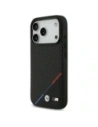 Etui BMW M Carbon Tricolor Line MagSafe do Apple iPhone 17 Pro czarny