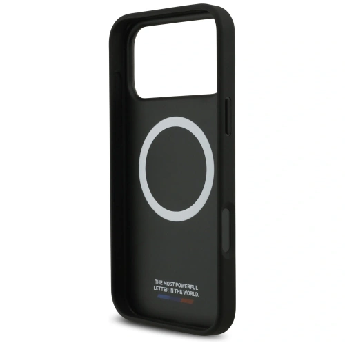 Etui BMW M Carbon Tricolor Line MagSafe do Apple iPhone 17 Pro Max czarny