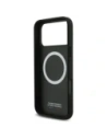 Etui BMW M Carbon Tricolor Line MagSafe do Apple iPhone 17 Pro Max czarny