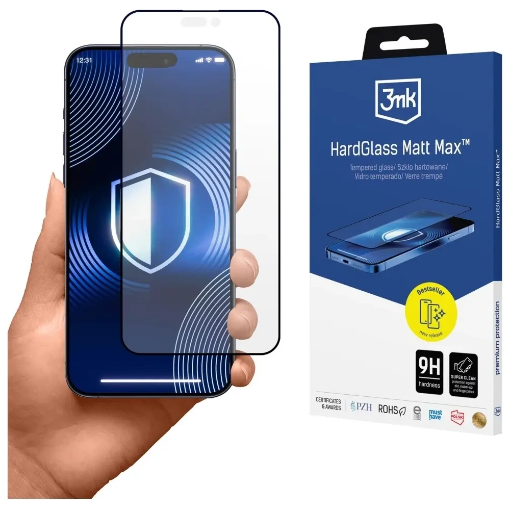 Szkło hartowane 3MK HardGlass Matt Max do Apple iPhone 17 Pro Max