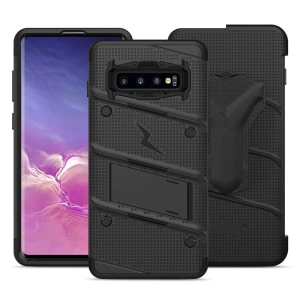 Kup Páncélozott tok Zizo Bolt Cover Samsung Galaxy S10 és tartó & övtartó (Fekete/Fekete) - ZIZ004BLK - {ean13} - Sklep Home Screen
