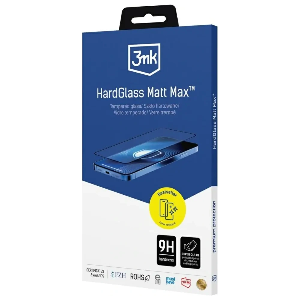 Szkło hartowane 3MK HardGlass Matt Max do Apple iPhone 17 Pro Max