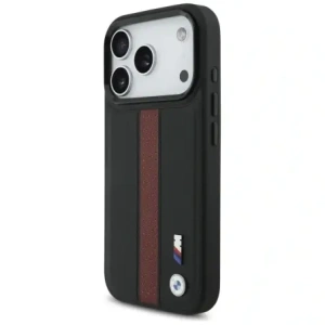 Etui BMW M Perforated Stripe Logo MagSafe do Apple iPhone 17 Pro czerwony