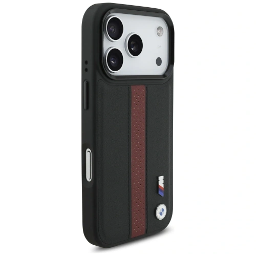Etui BMW M Perforated Stripe Logo MagSafe do Apple iPhone 17 Pro czerwony