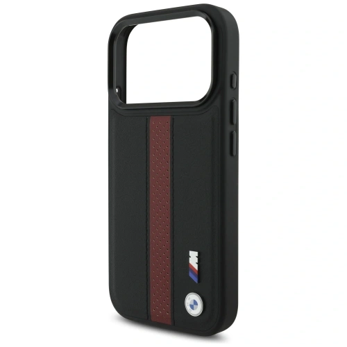 Etui BMW M Perforated Stripe Logo MagSafe do Apple iPhone 17 Pro czerwony